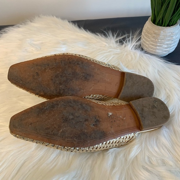 Sam Edelman Gold Woven Mules - Picture 5 of 6